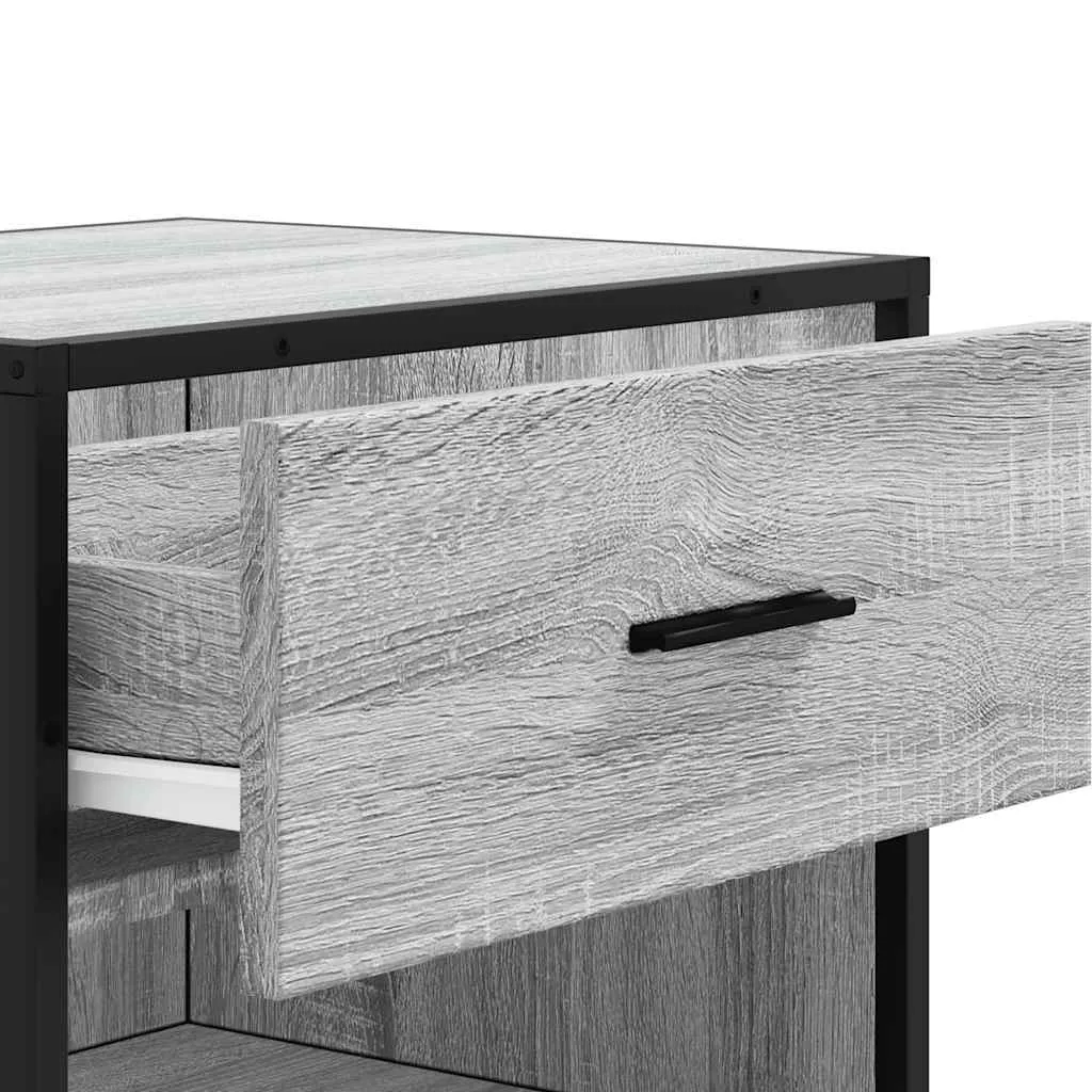 vidaXL Shoe Rack Grey Sonoma 48x38x97.5 cm Engineered Wood