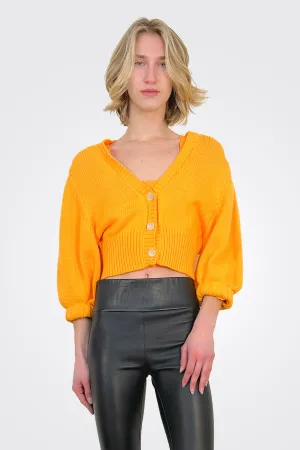 Vienna Cardigan - Bright Orange