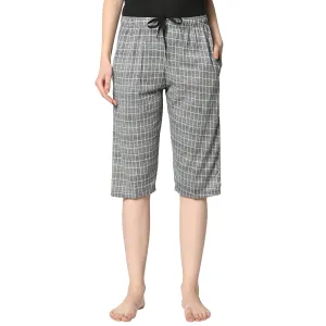 Vimal Jonney Black 3/4th Capri For Women's