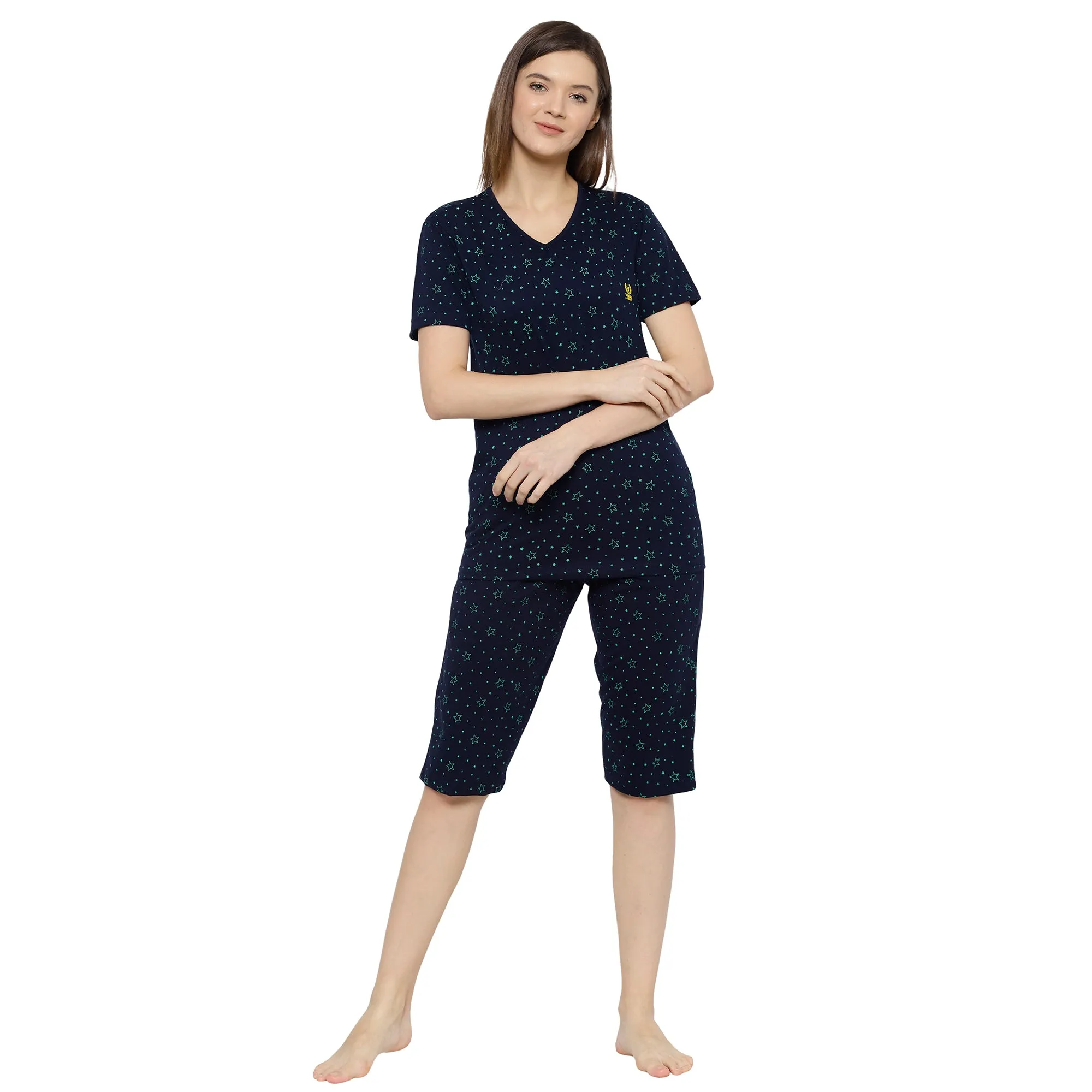 Vimal Jonney Blue Women's Night Suit