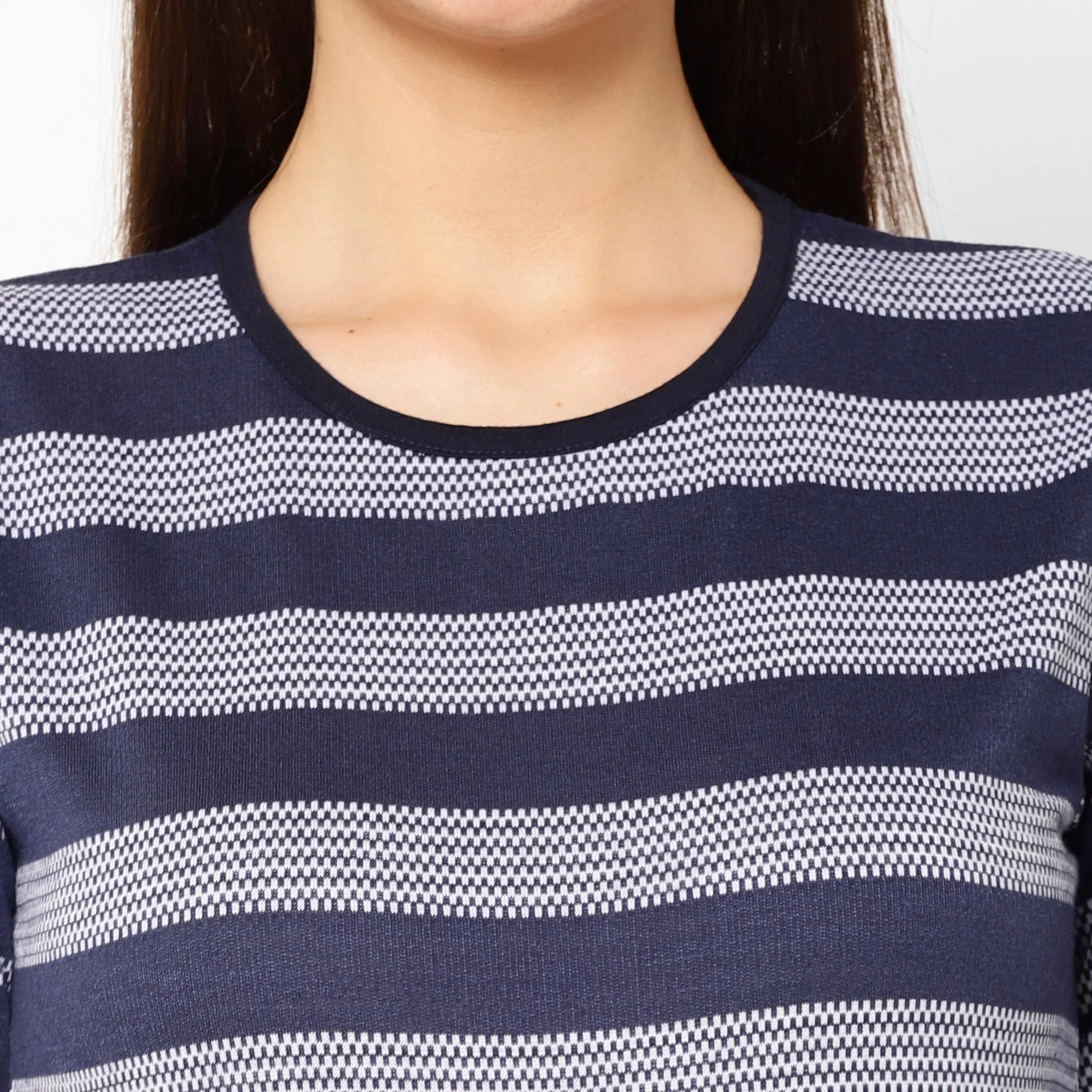 Vimal Jonney Dark Blue Color Full Sleeve Tshirt For Women