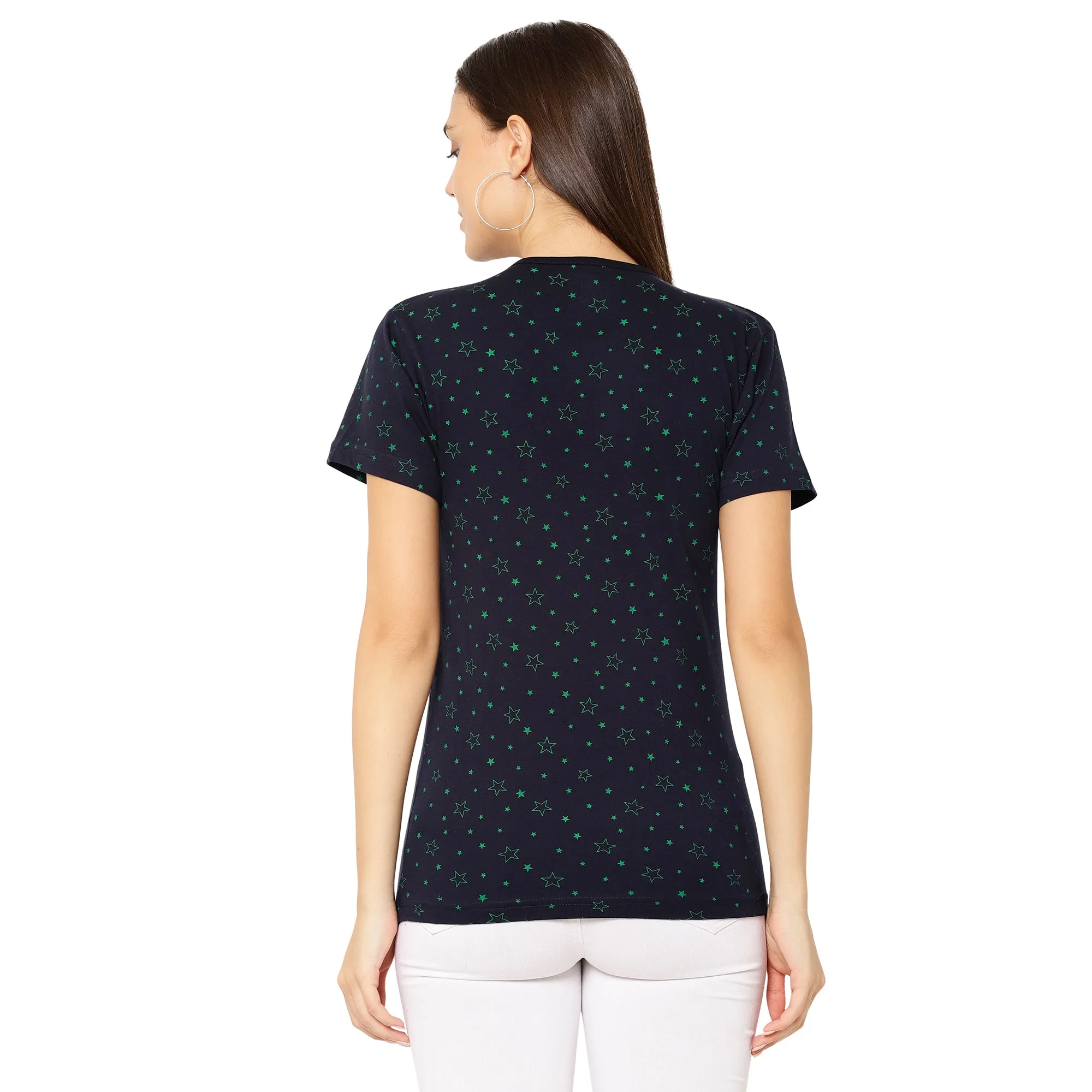 Vimal Jonney Dark Blue Color T-shirt For Women
