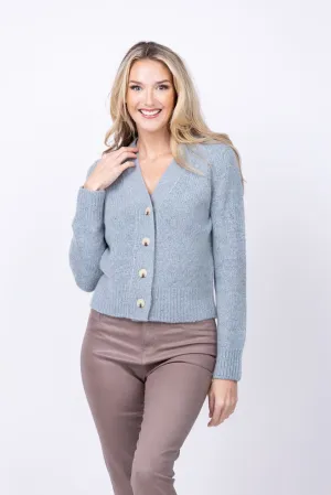 Vince Donegal Cardigan in Capri Donegal