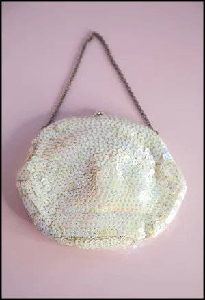 Vintage 1920s Pearl Sequin Purse