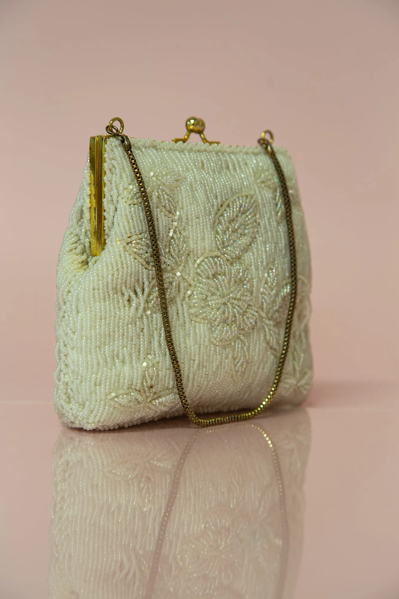 Vintage 1950s Iridescent Beaded Bag