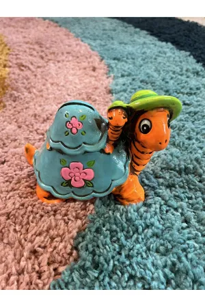 Vintage 60’s Day-Glo Turtle Bank
