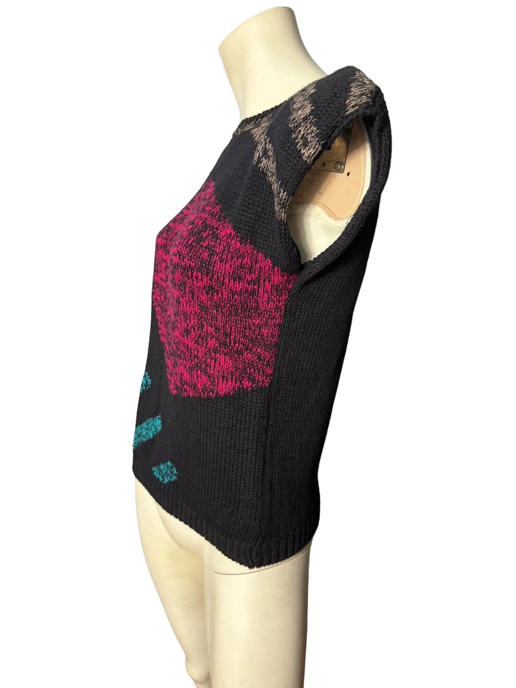 Vintage 80's mod sweater L Segue