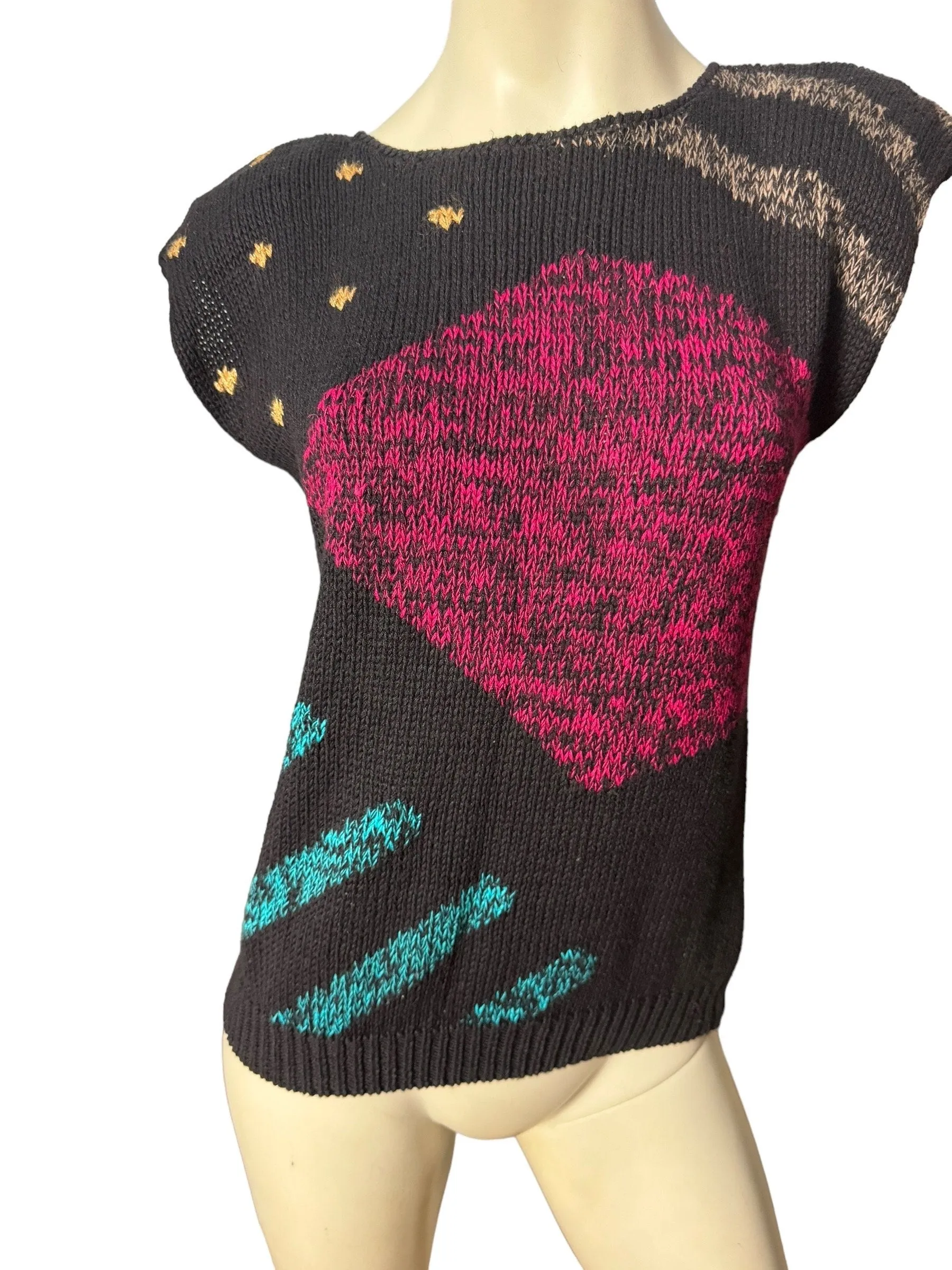 Vintage 80's mod sweater L Segue