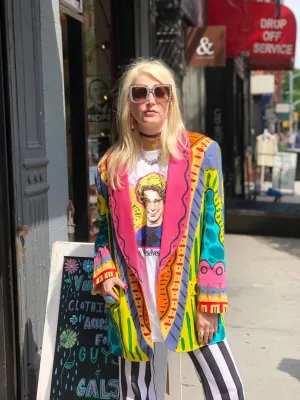 Vintage 90s Colorful Blazer