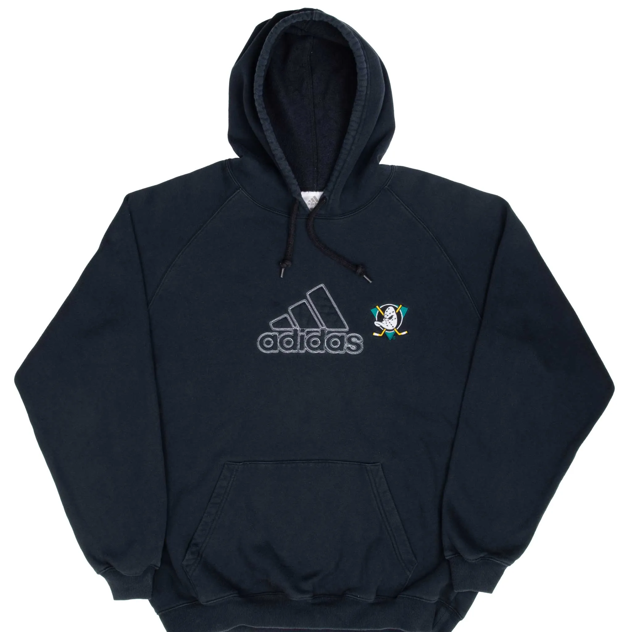 VINTAGE ADIDAS NHL ANAHEIM MIGHTY DUCKS HOODIE 2000S SWEATSHIRT SIZE LARGE