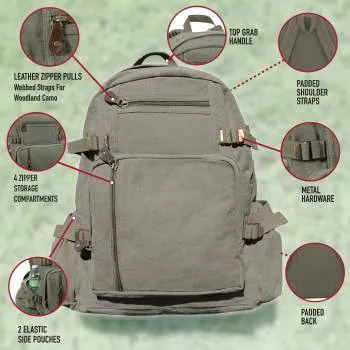 Vintage Canvas Jumbo Backpack