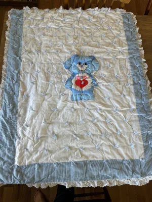 Vintage Carebear Baby Quilt