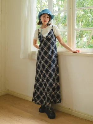 Vintage Check Long Dress
