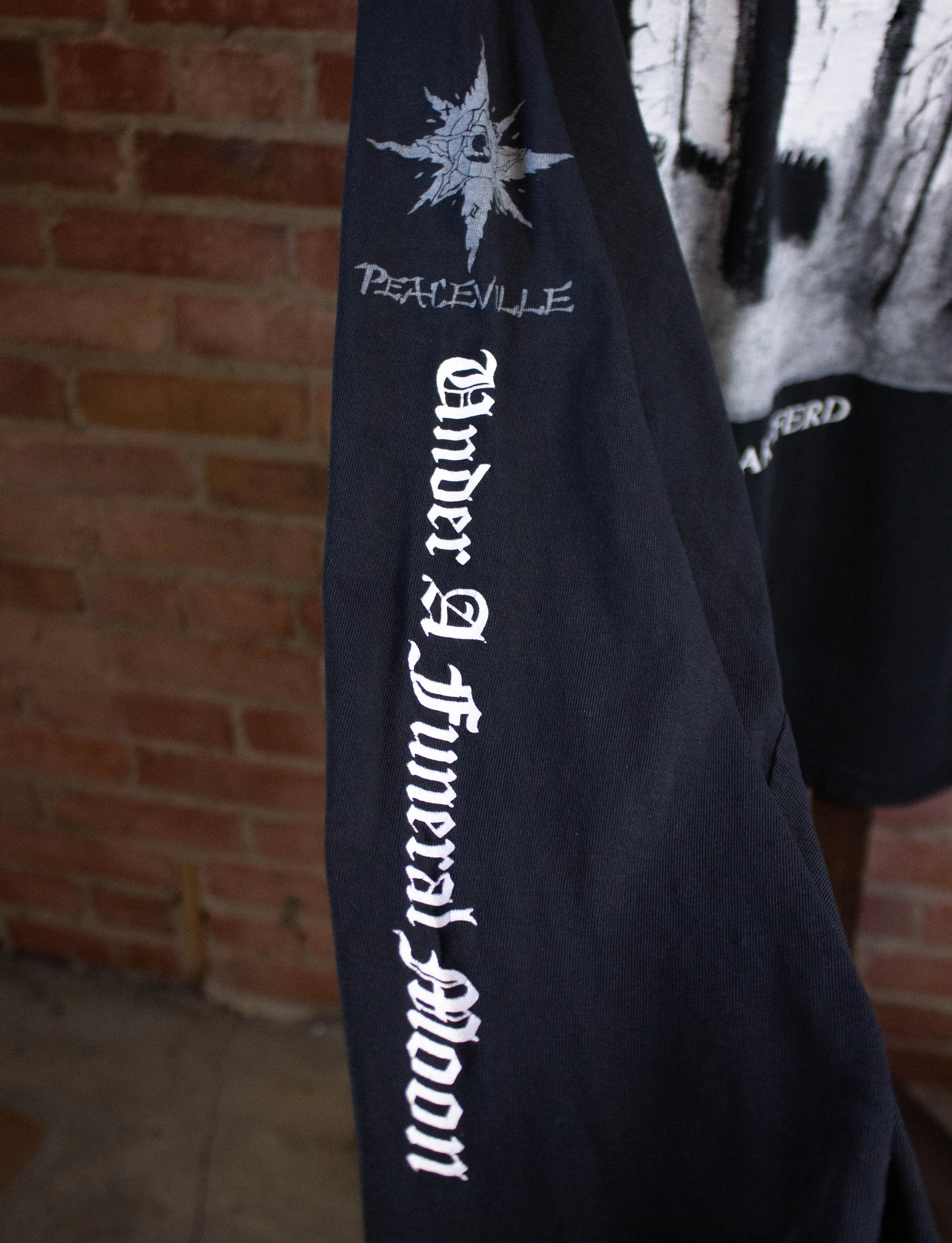 Vintage Darkthrone Under A Funeral Moon Long Sleeve Concert T Shirt 1993 Black XL