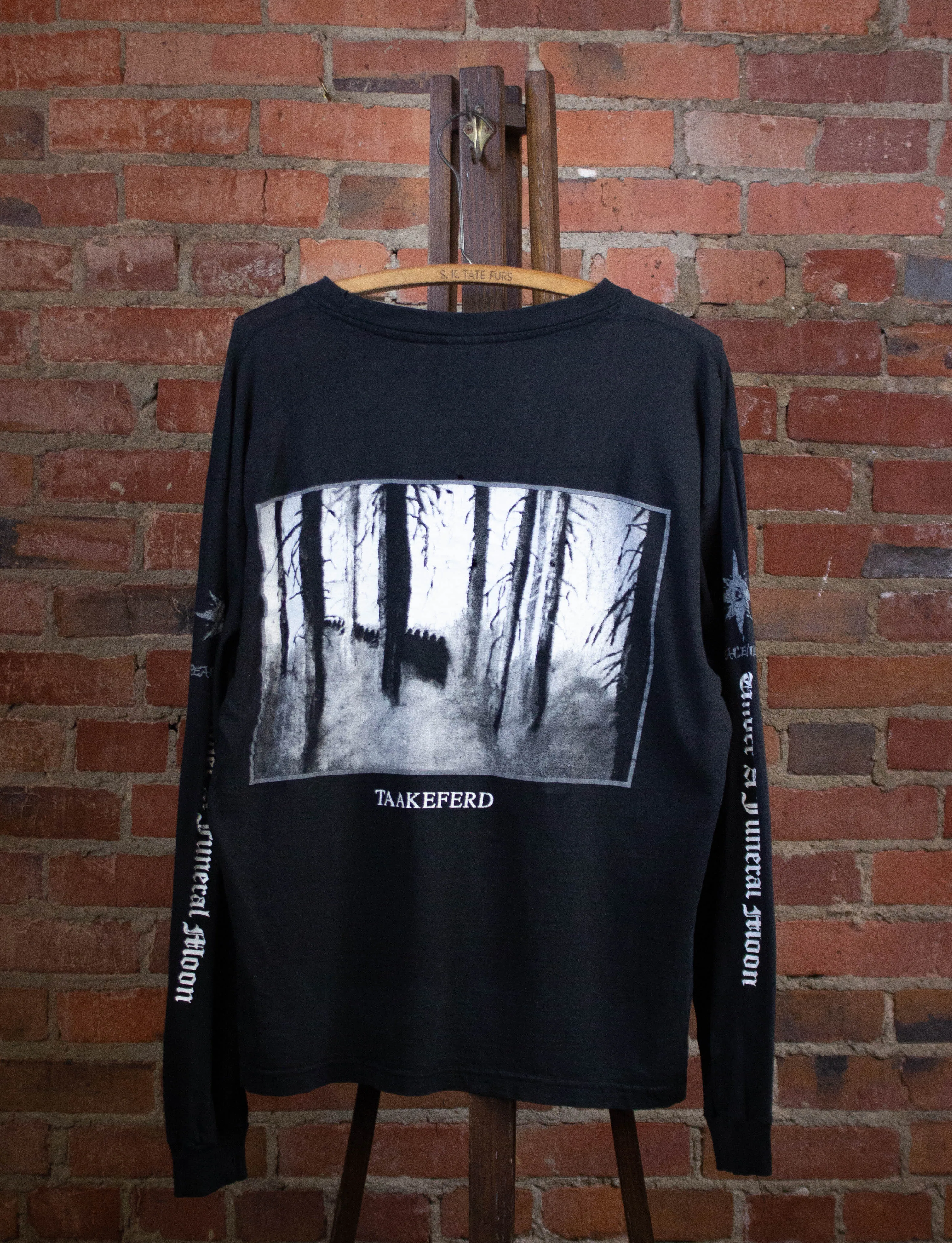 Vintage Darkthrone Under A Funeral Moon Long Sleeve Concert T Shirt 1993 Black XL