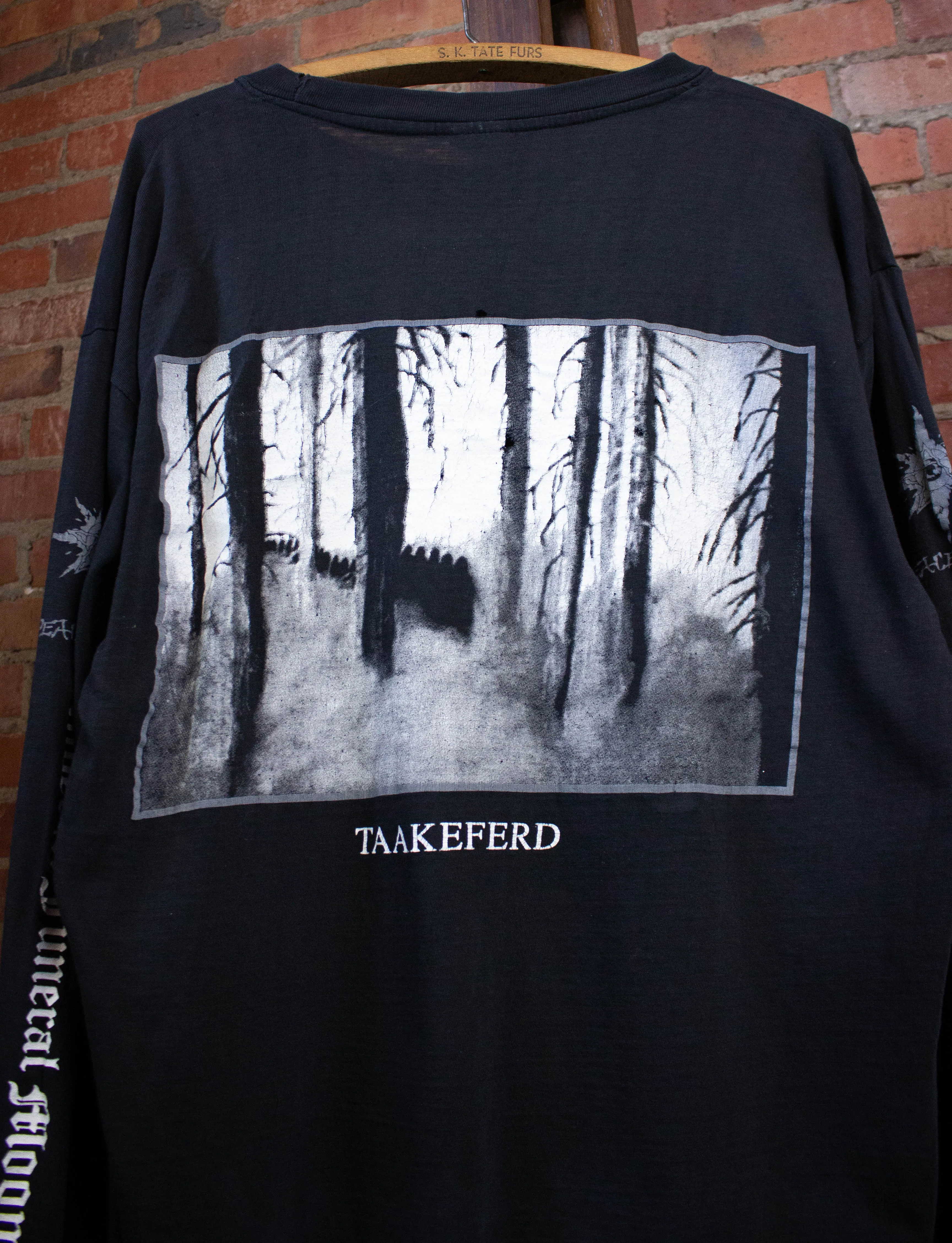 Vintage Darkthrone Under A Funeral Moon Long Sleeve Concert T Shirt 1993 Black XL