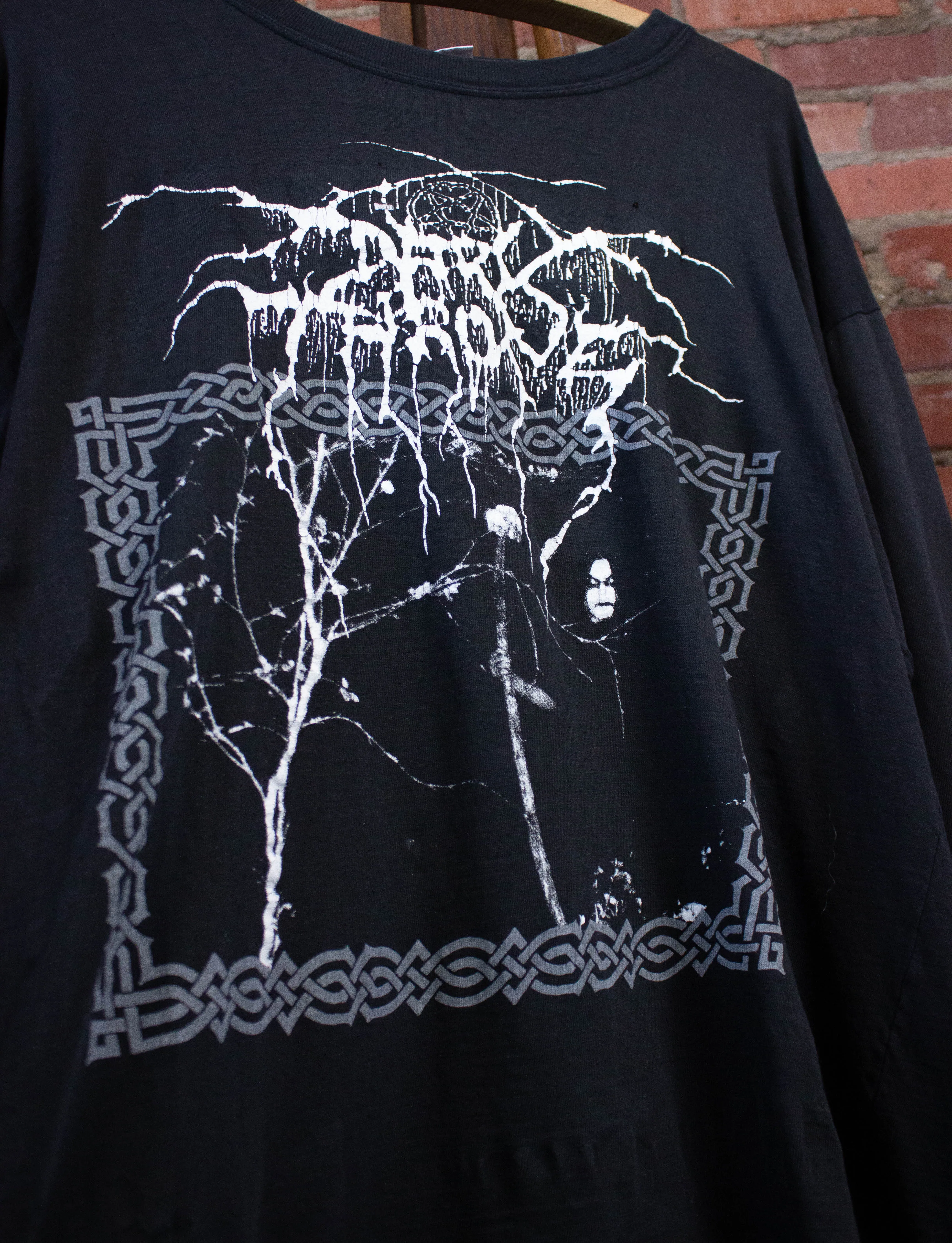 Vintage Darkthrone Under A Funeral Moon Long Sleeve Concert T Shirt 1993 Black XL