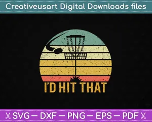 Vintage Disc Golf Funny Retro Frisbee Golf Disc SVG PNG Cutting Printable Files