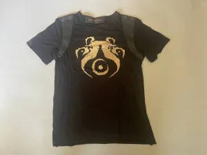 Vintage Distressed Men's T-Shirt with Bleach Print