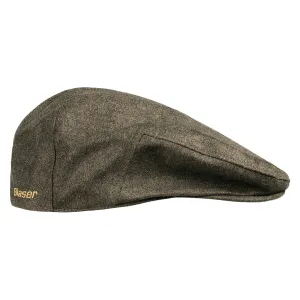 Vintage Flat Cap - Olive Melange/Black by Blaser