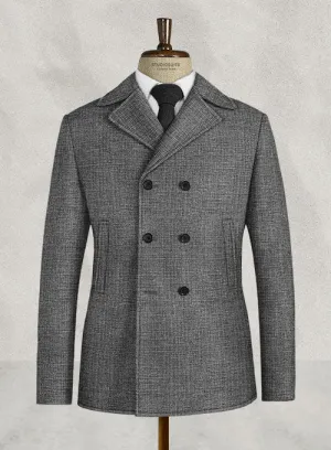 Vintage Glasgow Gray Tweed Pea Coat