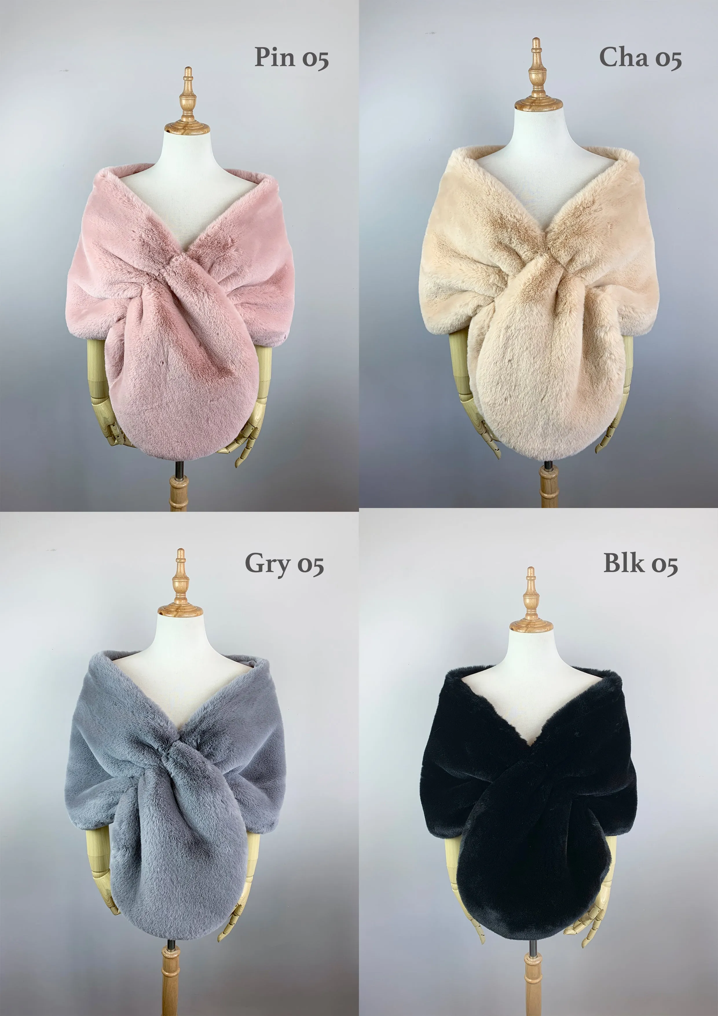 Vintage Green Faux Fur Bridal Cape (Audrey 05)