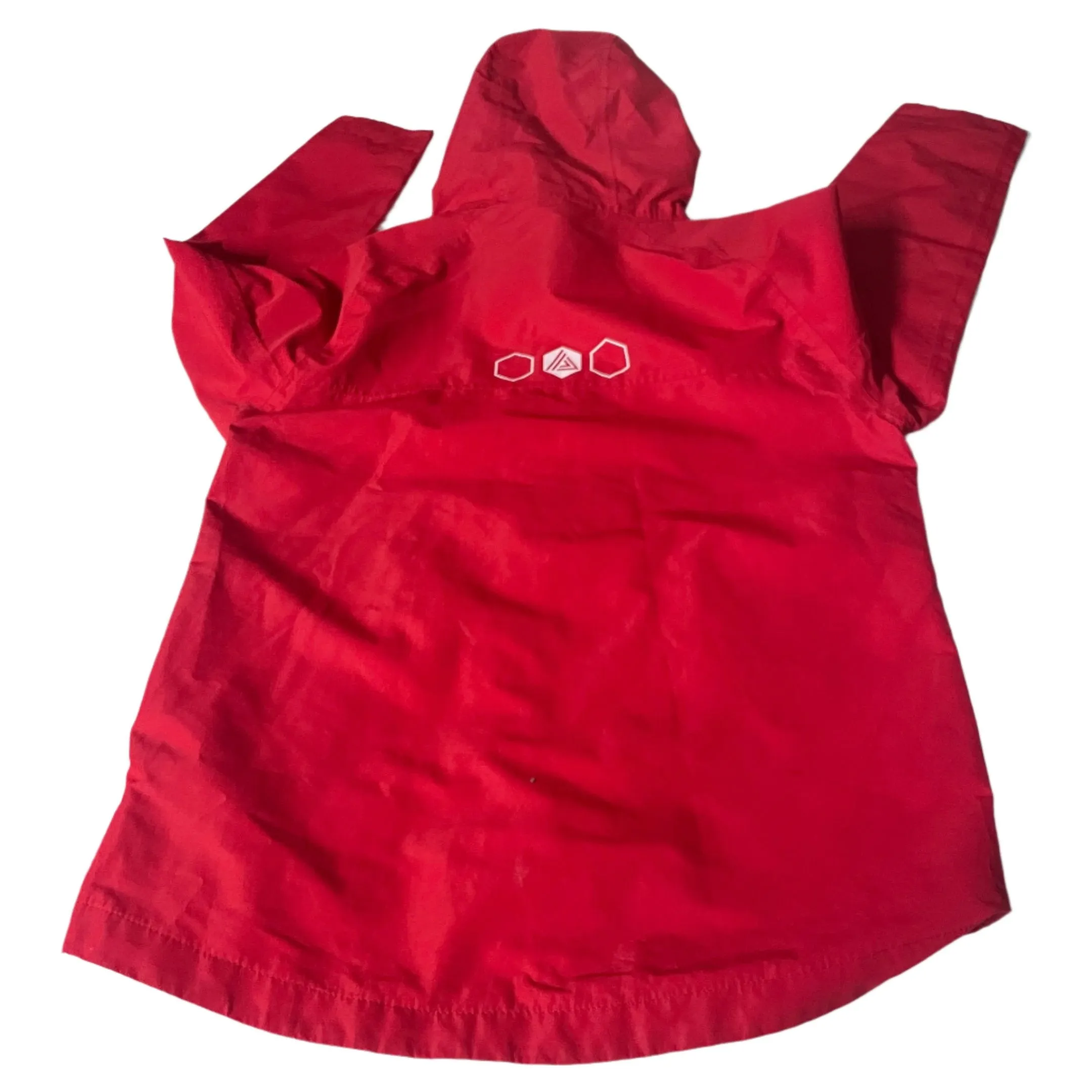 Vintage Kids 10yrs Next Unlimited Tec red waterproof full zip hooded rain coat|L26W18|SKU 6505