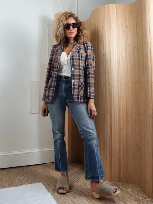 Vintage Madras Plaid Blazer