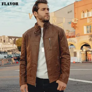Vintage Men's Pigskin Leather Motorcycle Jacket