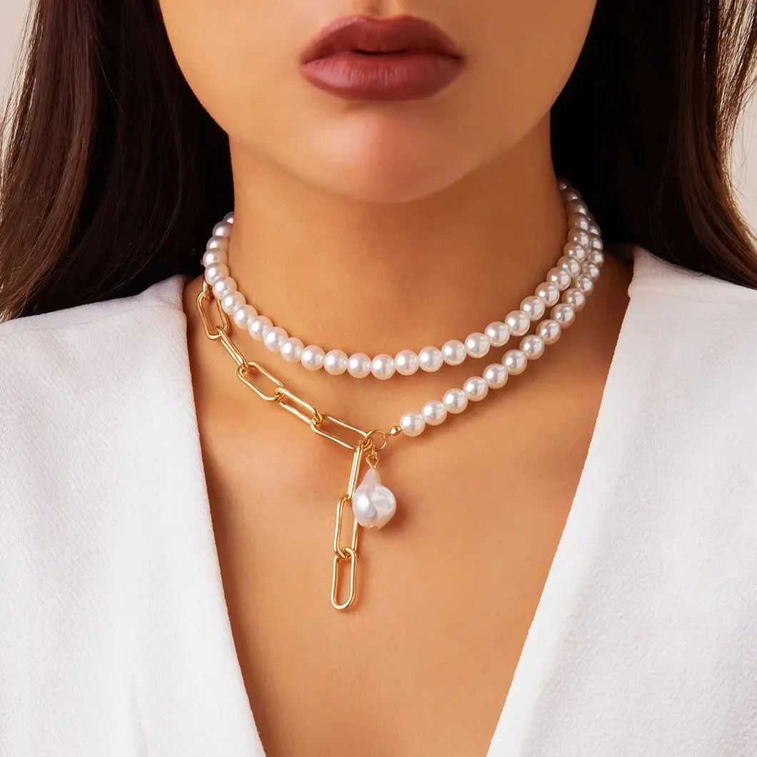 Vintage Pearl Heart Necklaces Collection