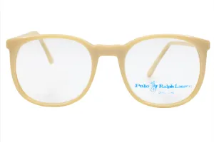 Vintage RALPH LAUREN POLO 25 FLEX Eyeglasses Plastic Beige Retro 1980's NEW