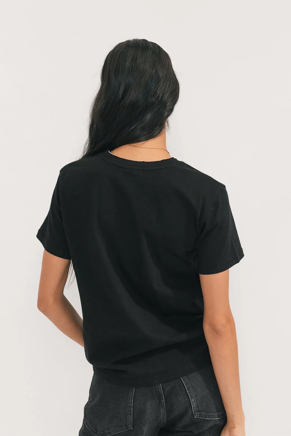 Vintage Relaxed Crew Neck T-Shirt (Jet Black)