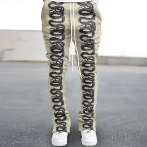 Vintage Snake Print Trendy Street Trousers