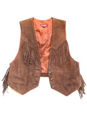 VINTAGE: Suede Fringe Vest