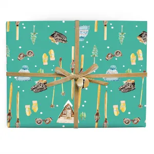 Vintage Winter Gear Gift Wrap