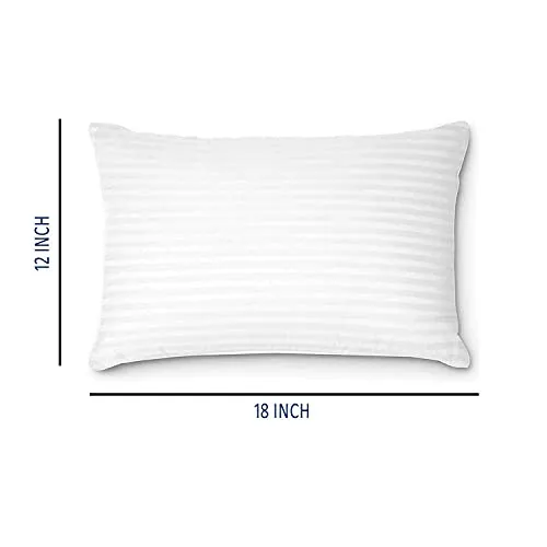 VLYSIUM rectangular 12x18 Inches cushion, Set of 2, Microfiber Hotel Quality Premium Fibre Soft Cushion, Pillow Filler, White
