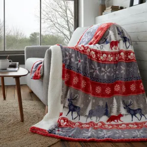Warm Alaska Sherpa Fleece Throw