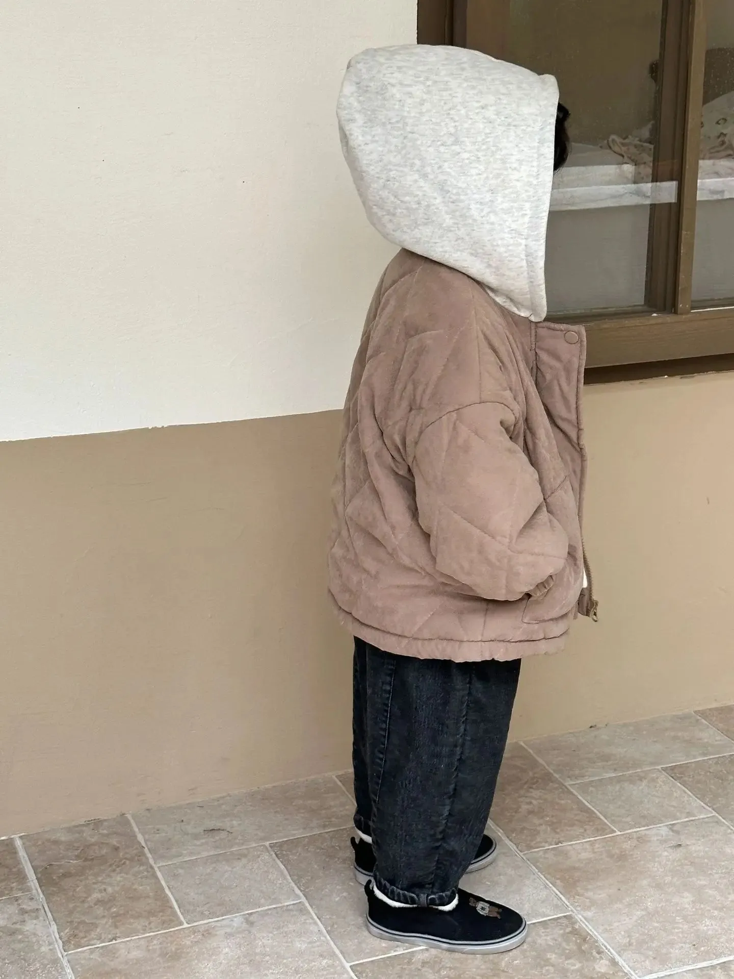 Warm Fleece Denim Kids Pants