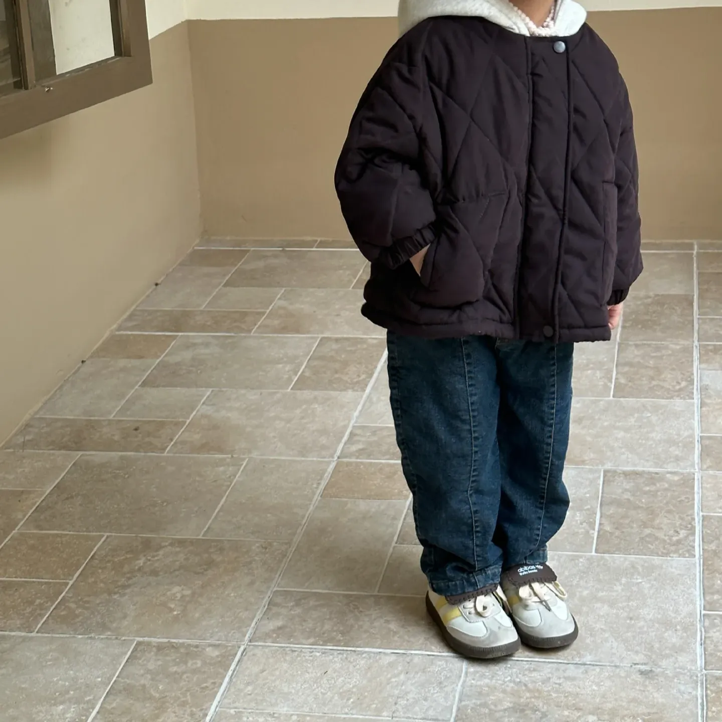Warm Fleece Denim Kids Pants