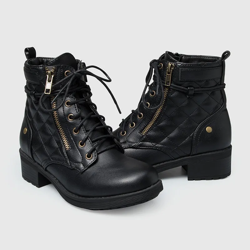 Warm Leather Martin Ankle Boots