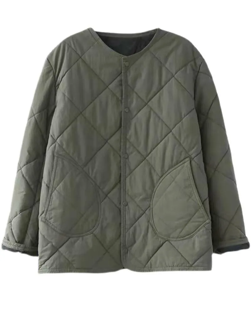 Warm Thickened Short Coat Loose Button Padded Winter Short Coat Dress