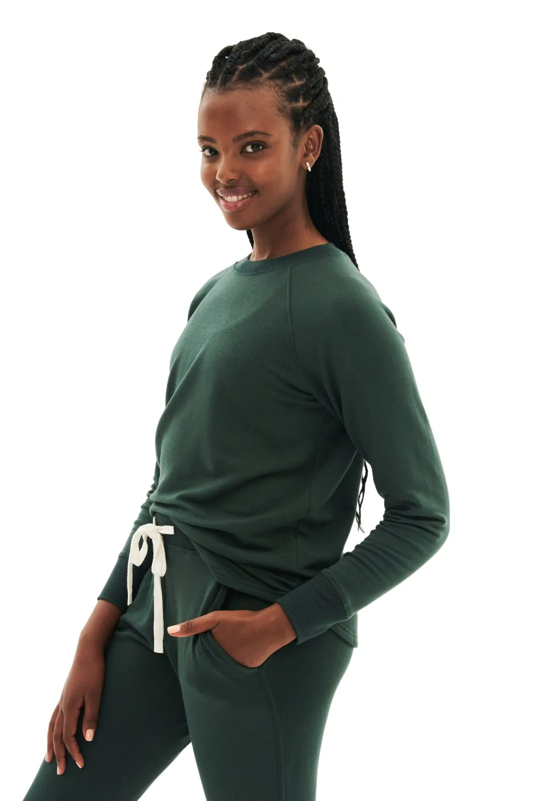Warm Up Fleece Sweatshirt, Military