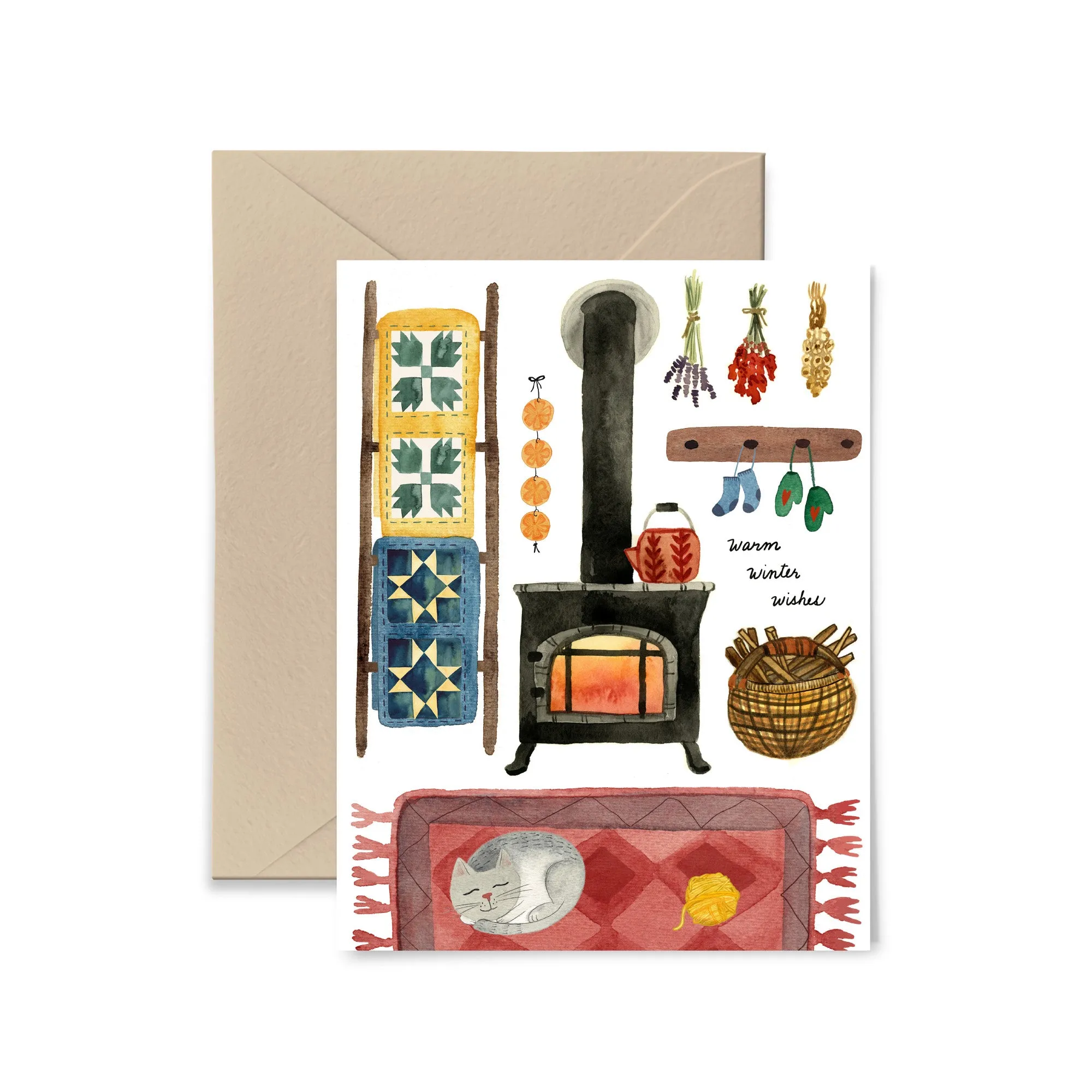 Warm Winter Wishes Greeting Card
