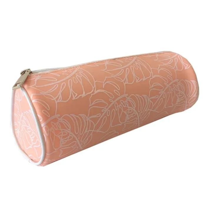 Waterproof Peach Monsteria Cosmetic Case