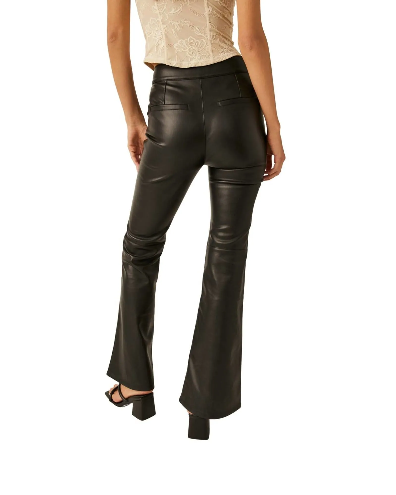 We The Free Uptown High-Rise Vegan Pants In Black | Black