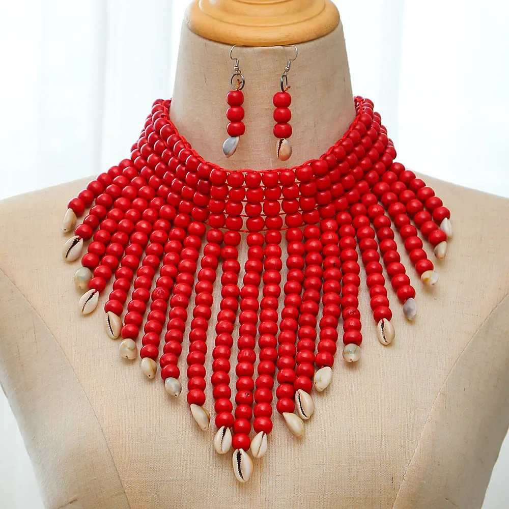 Wedding Jewelry Charm Round Rhinestone Pomegranate Jewelry Set for Bridal