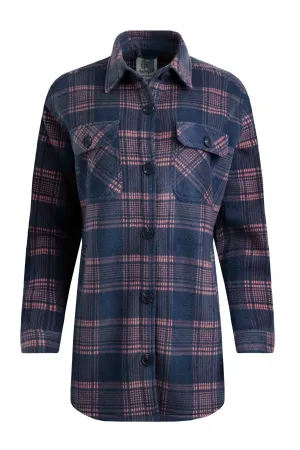 Weird Fish 12 Blue Oversized Checked Fleece Shacket