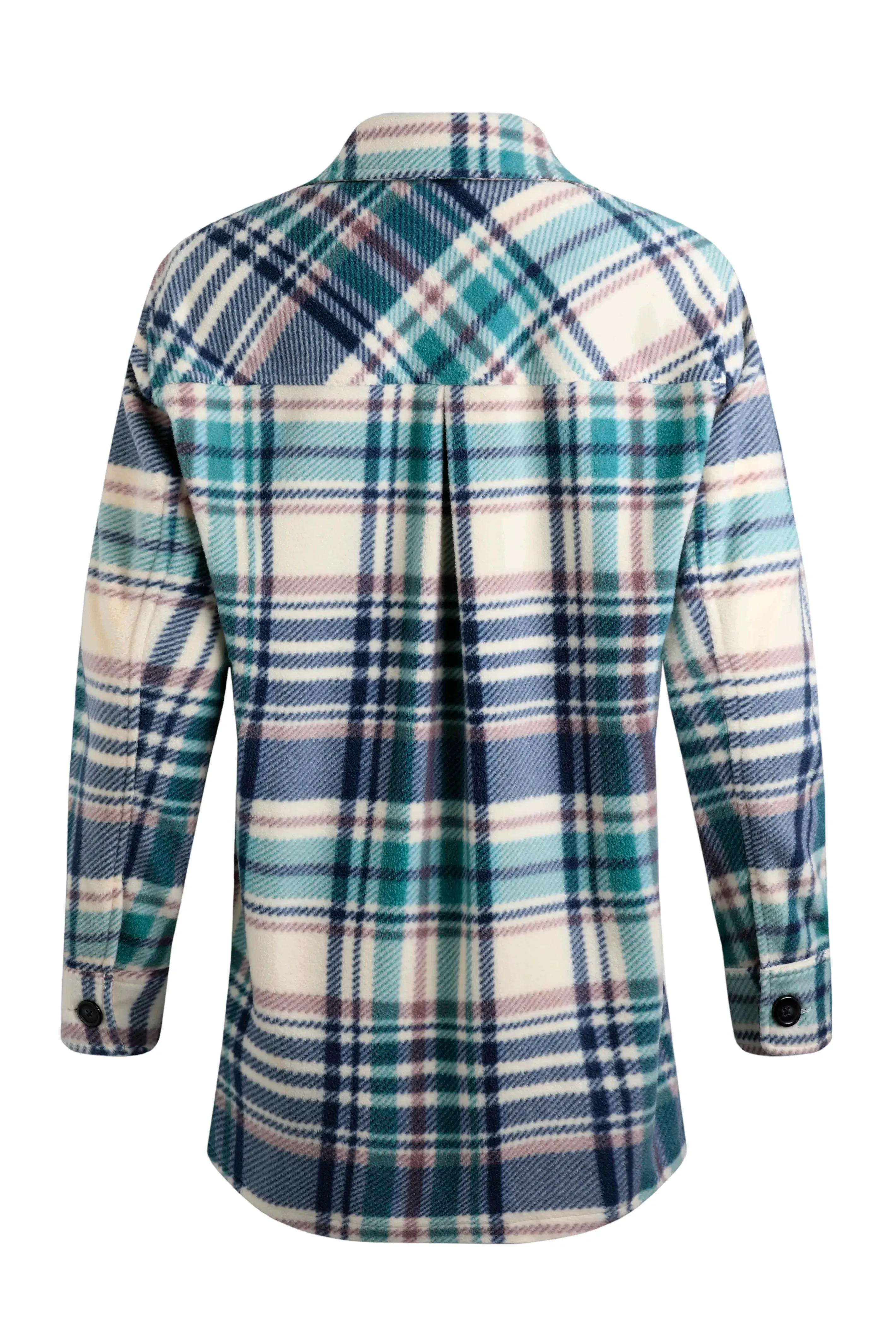 Weird Fish 16 Jade Oversized Checked Fleece Shacket