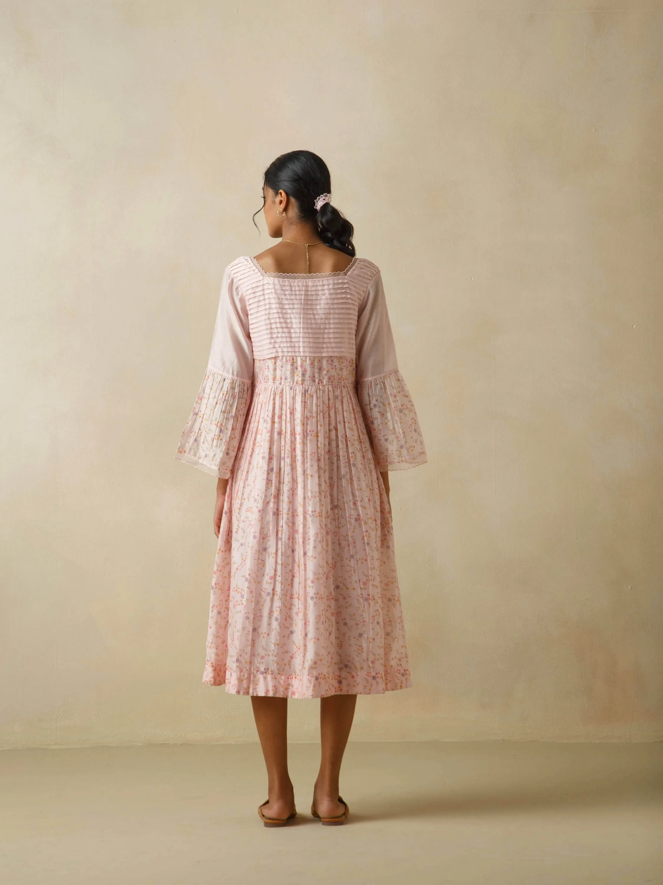 Wellspring Pleat Midi Dress