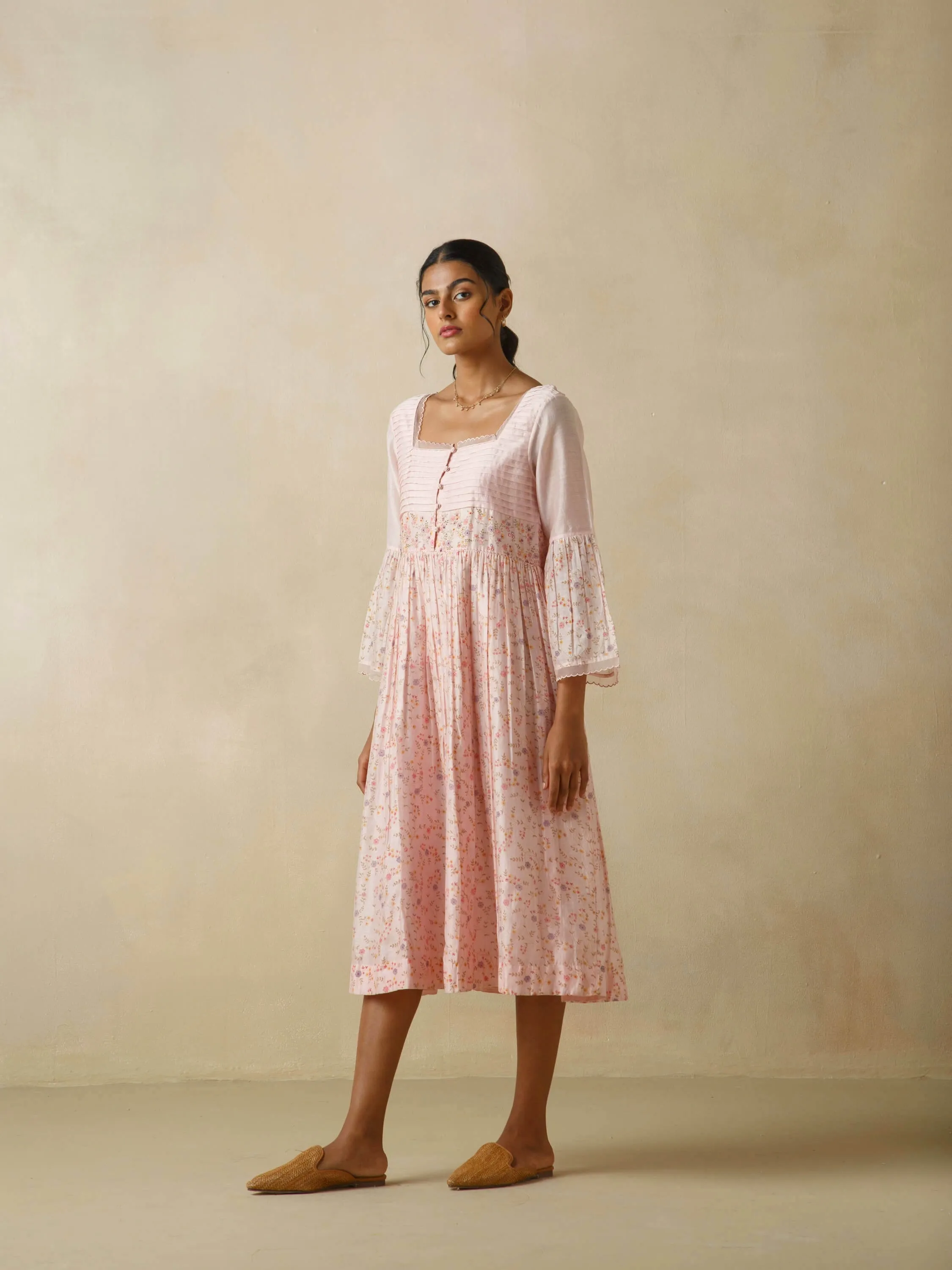 Wellspring Pleat Midi Dress